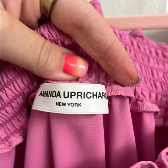 Amanda Uprichard Vibrant Pink Ruffle Dress - Picture 3 of 5